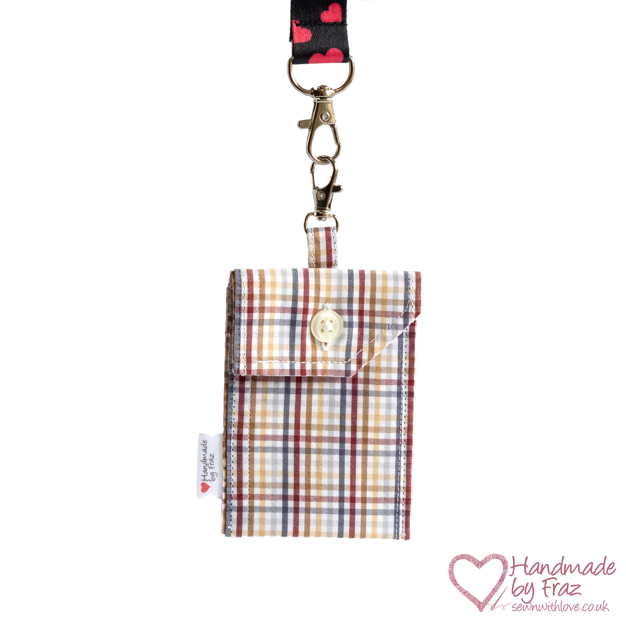 Checked Shirt Cuff Coin Purse