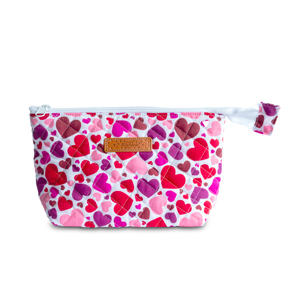 Handmade Quilted Hearts Make-Up & Travel Zipper Pouch